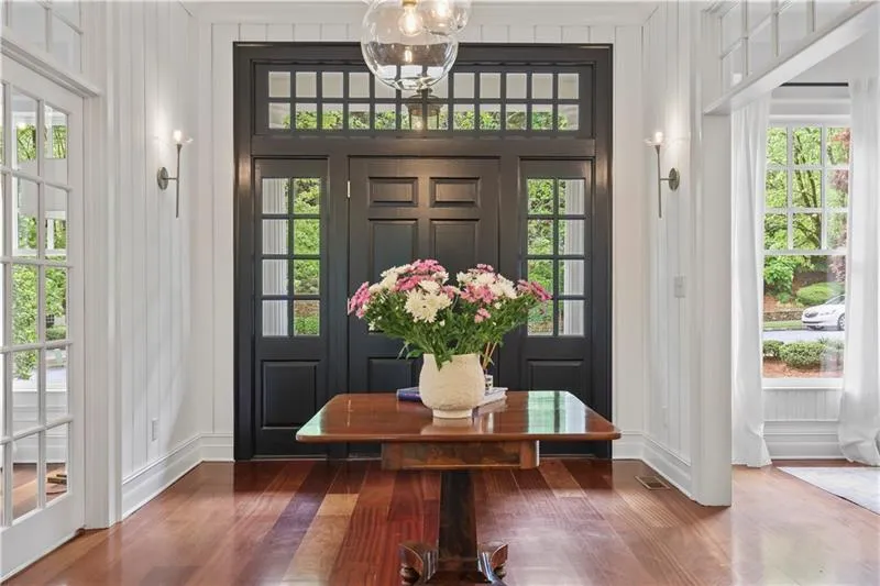 View of foyer looking towards front door