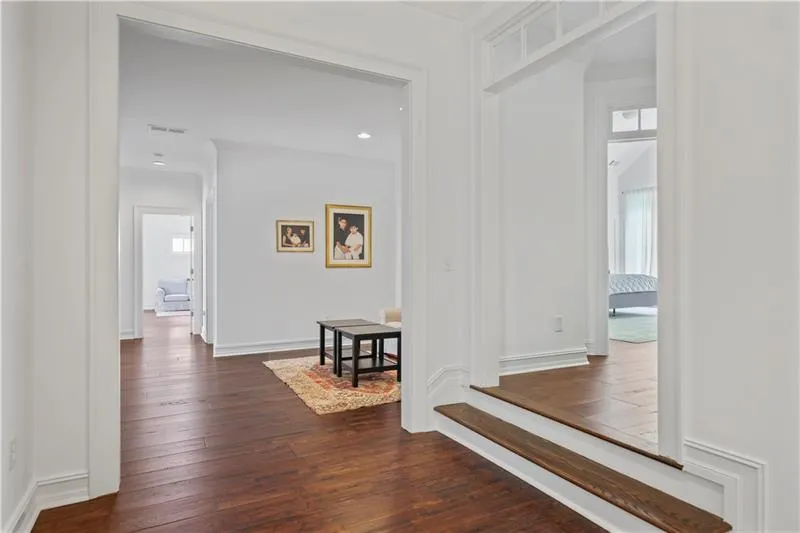 Upstairs hallway with bonus room