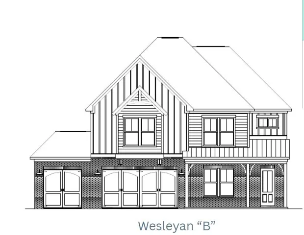Architectural Drawing. Representing the "Wesleyan 'B'" elevation of the property