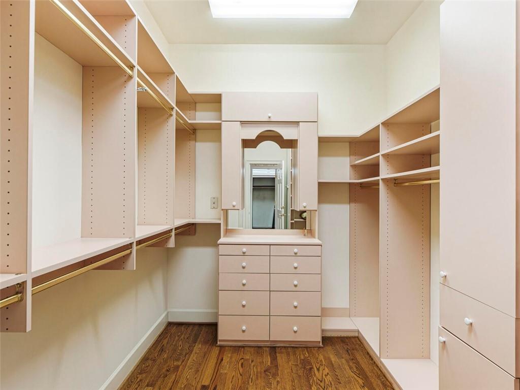 One of two master closets