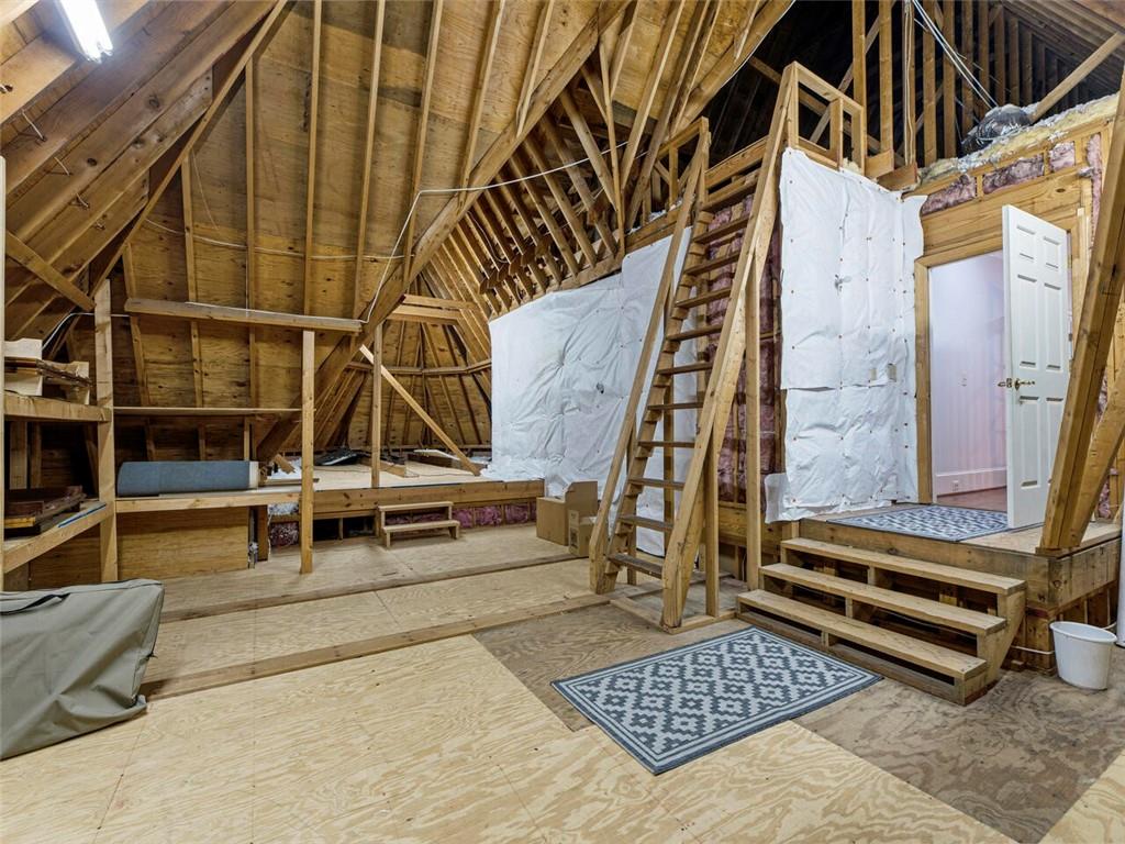 Immense attic storage with expanded loft area directly off the second level for easy access