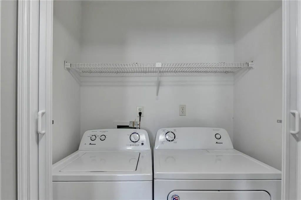 Laundry area featuring washing machine and dryer