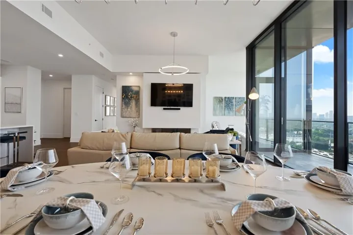 Dining area featuring hardwood / wood-style flooring