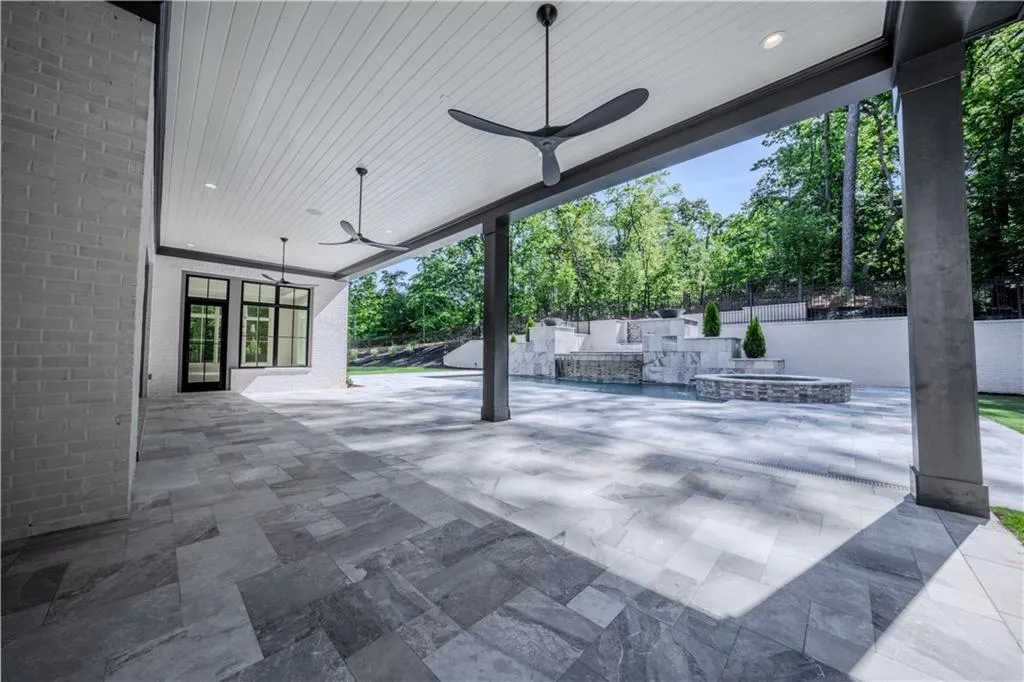 View of patio / terrace featuring ceiling fan