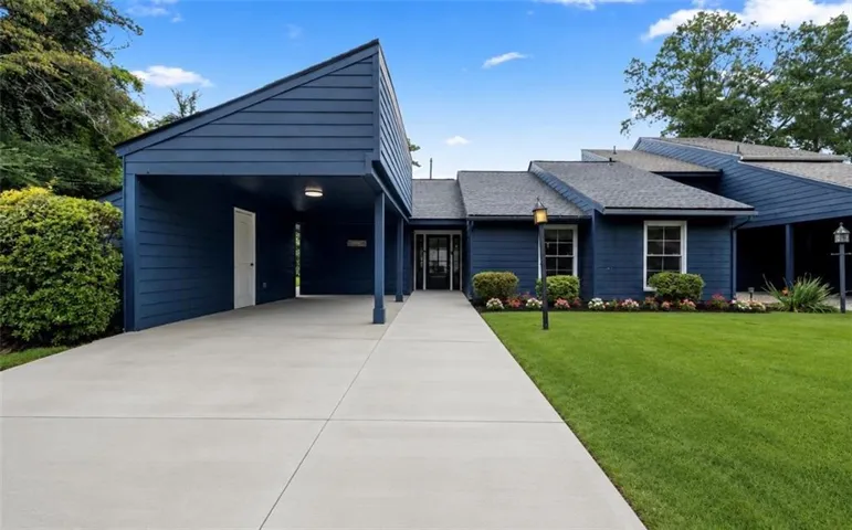 One level living in walkable Alpharetta.  AI generated.