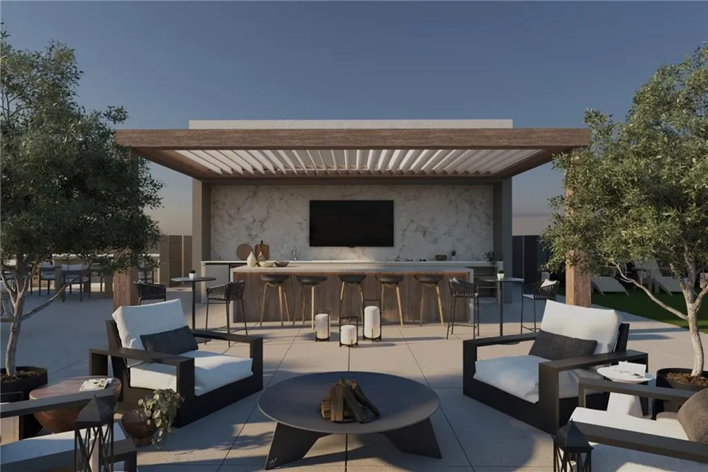 Rooftop Terrace with Heated Plunge Pool, Wine Bar, Summer Kitchen, and Fitness Studio