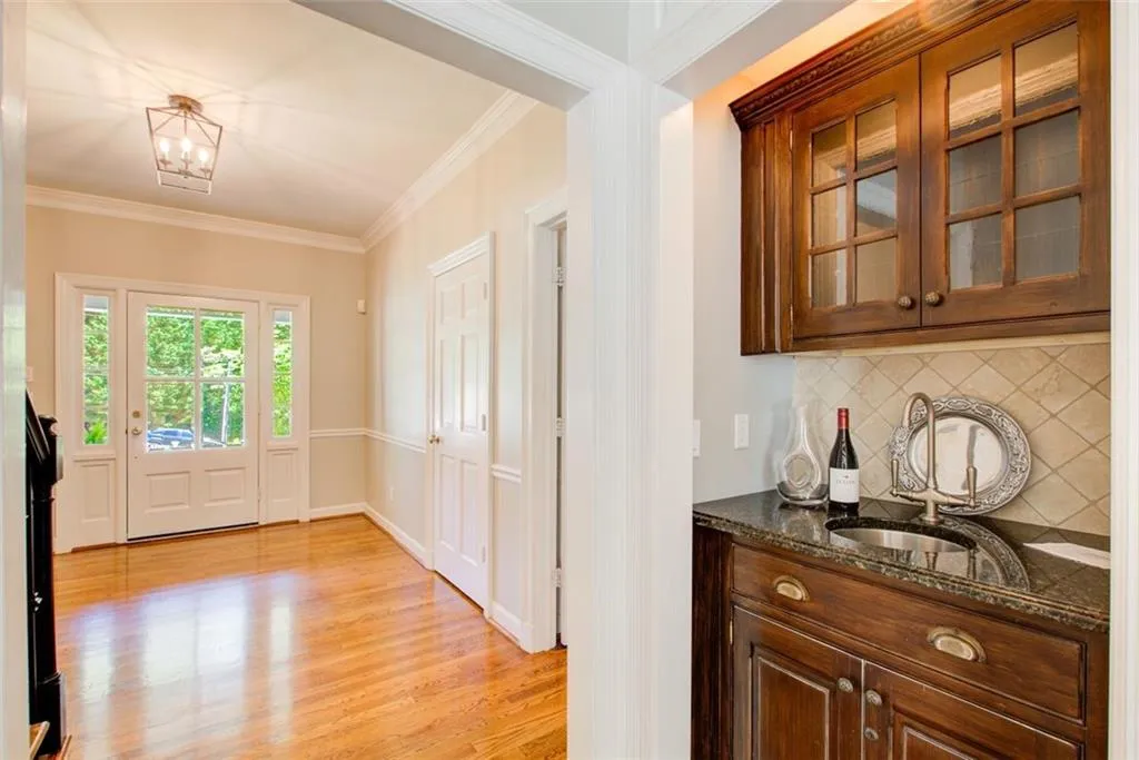 Bar area in the formal living room