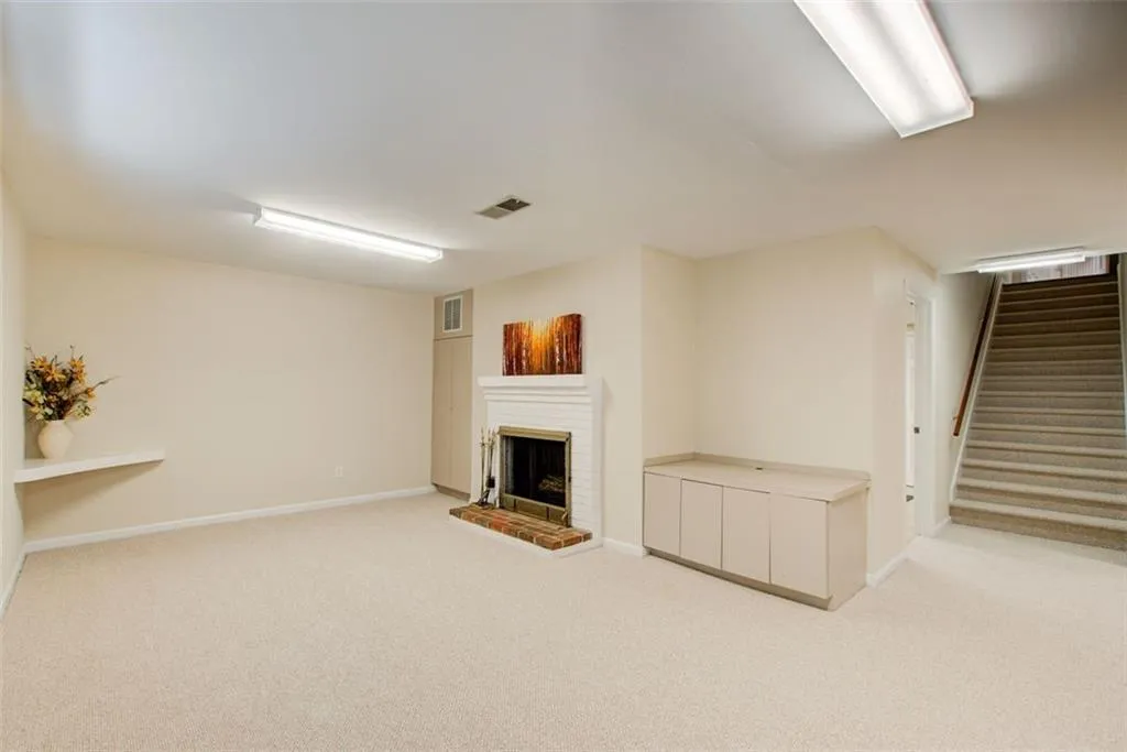 Fireplace in terrace level for cozy winter nights