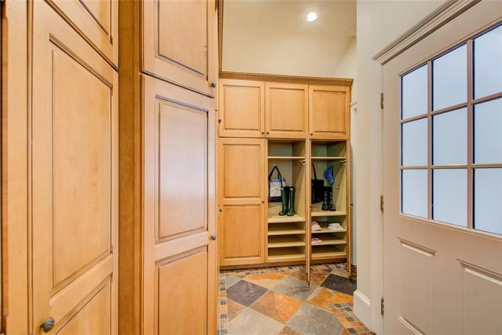 Lockers to keep everyone organized and a spacious pantry.
