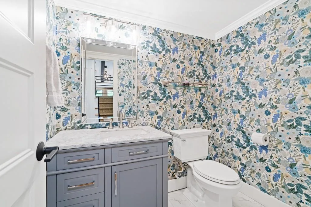Main Level Powder Room Is Pretty As A Peach!