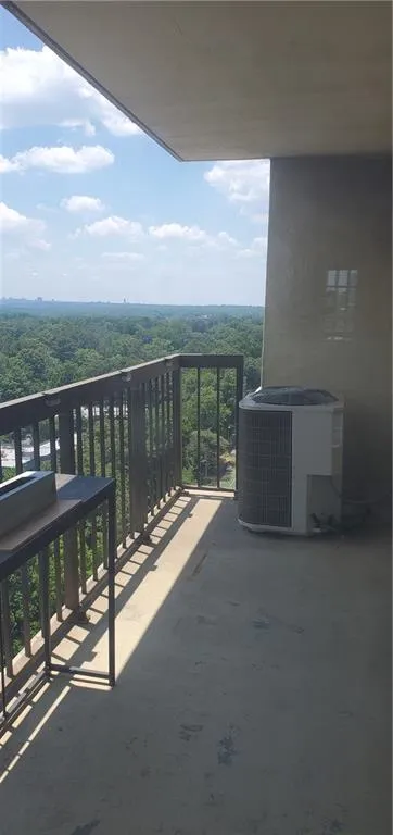 Balcony with central air condition unit