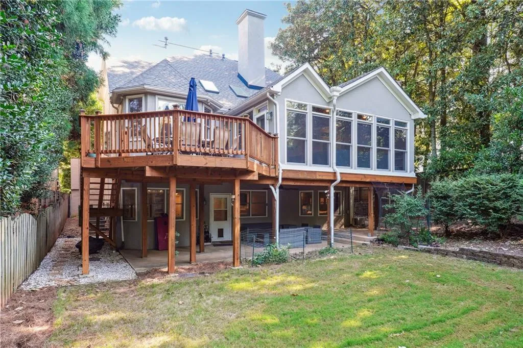 A great secondary entertaining space that is covered by the sunroom upstairs (great for rainy days)