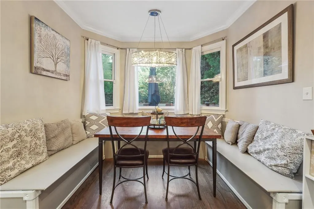 Eat in kitchen area - the benches are custom built and can be removed for more space