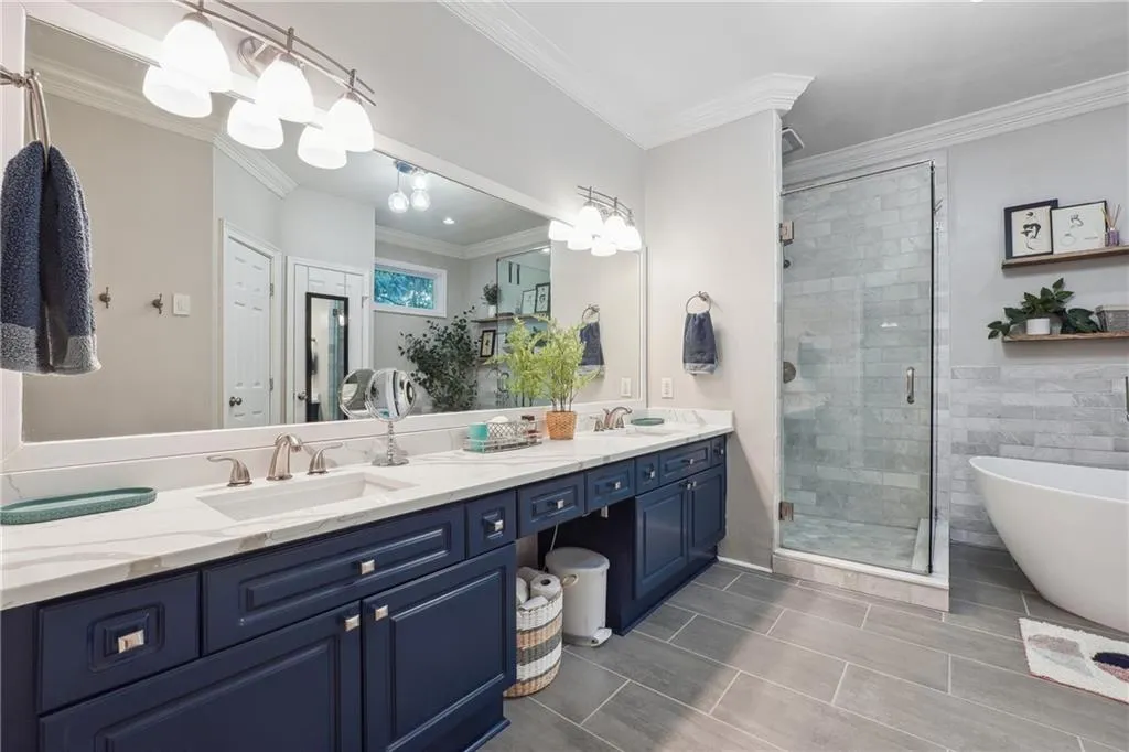 This bathroom was LITERALLY just renovated a couple months ago, the paint is still fresh!