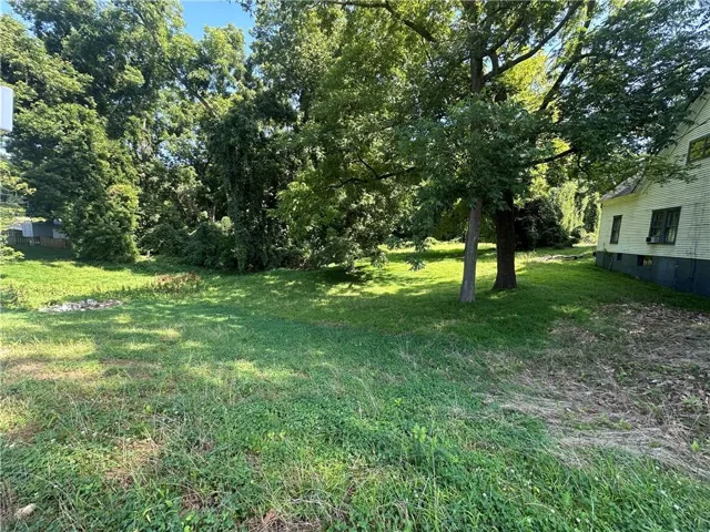 Expansive grassy area with mature trees providing extensive shade