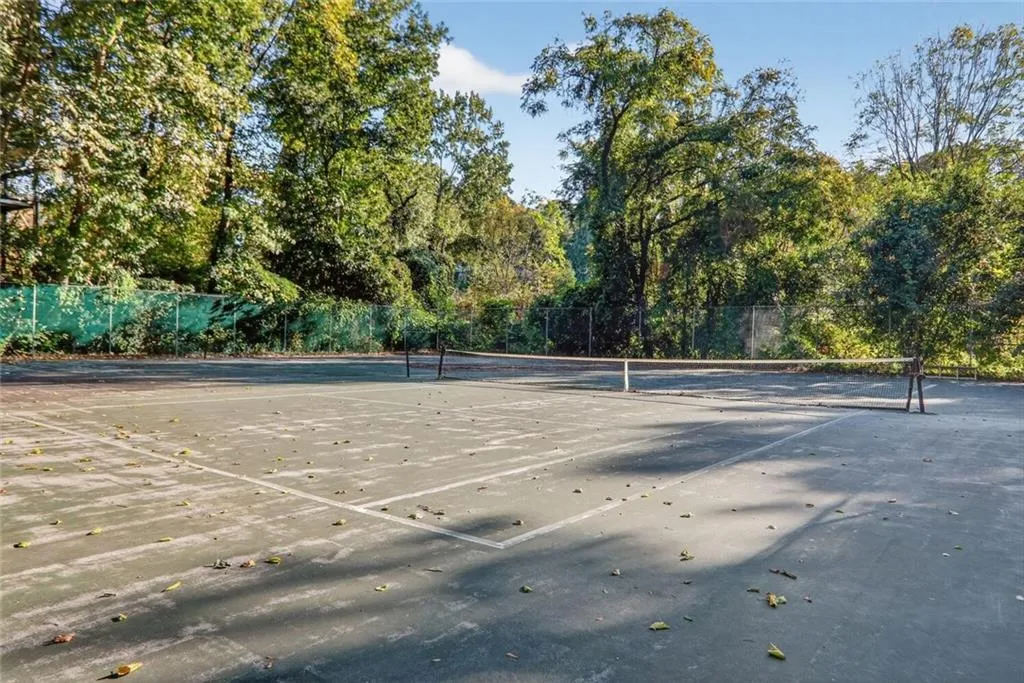 View of tennis court