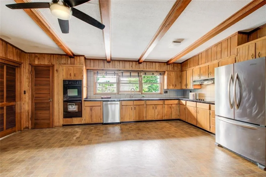 This kitchen has plenty of room to make your dream kitchen.