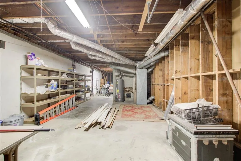 Unfinished space in the terrrace level