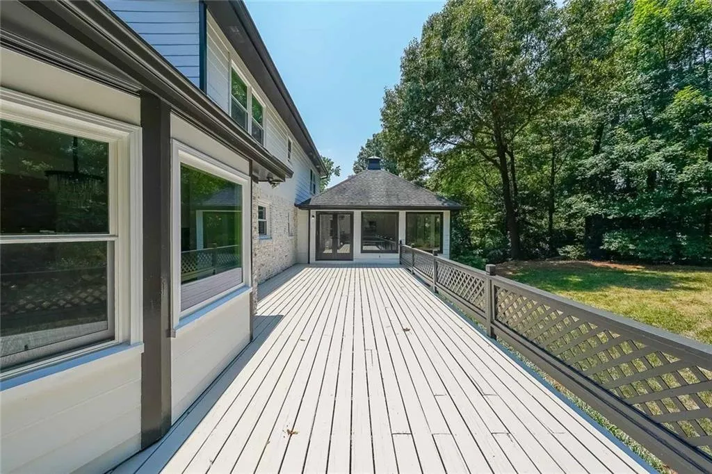 View of wooden terrace