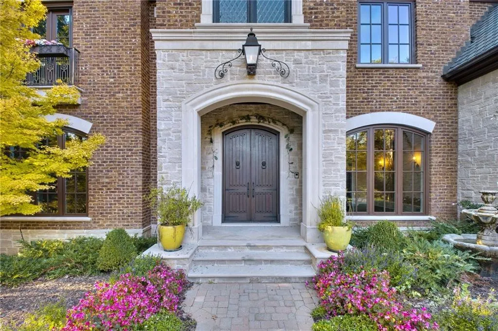 Covered entry with custom doors Covered entry with custom doors