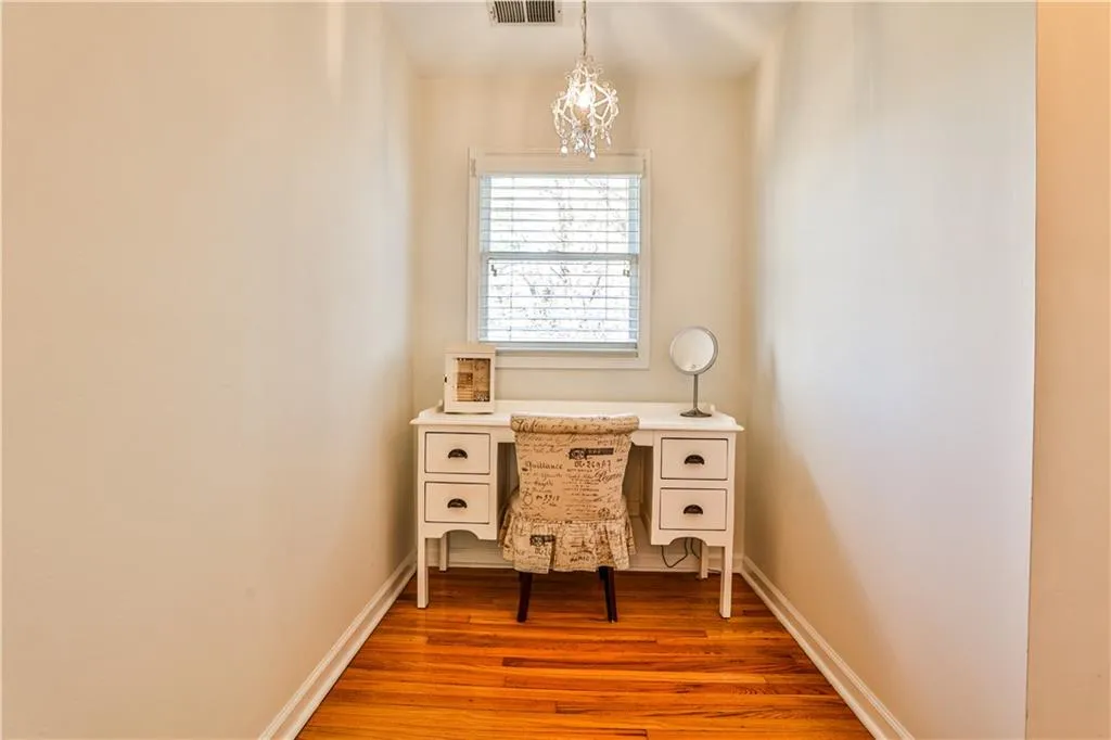 Office featuring light hardwood / wood-style flooring