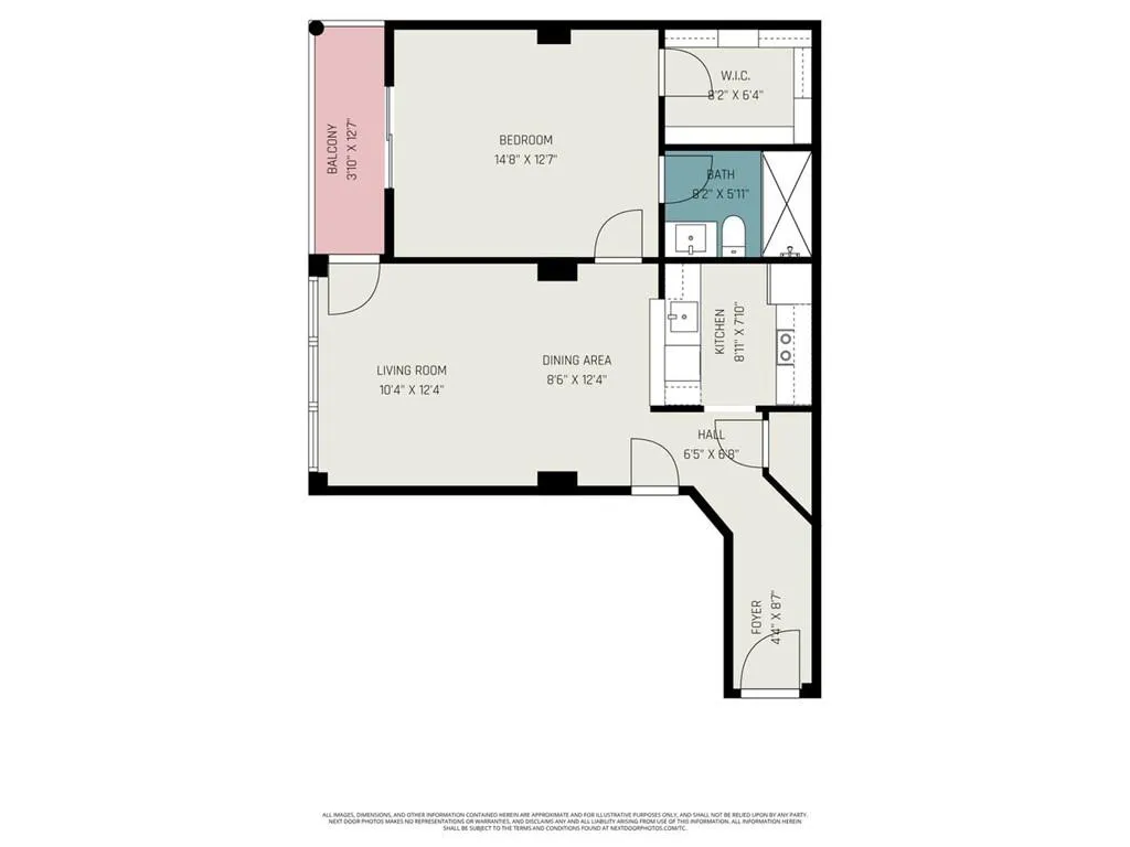 Floorplan for unit 1412