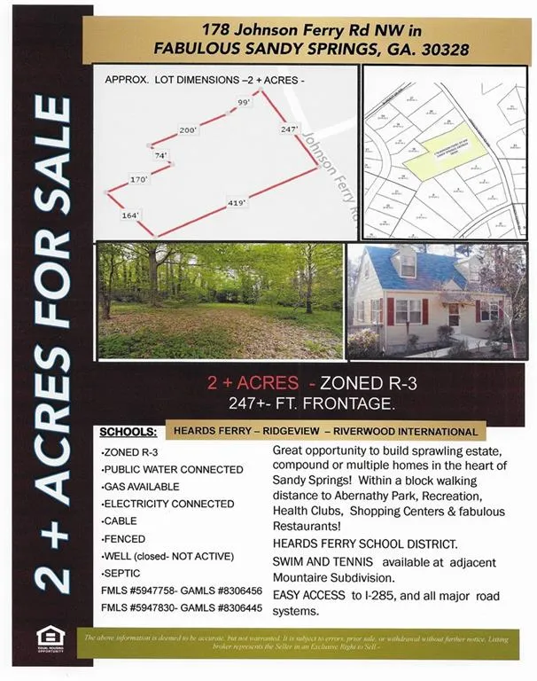178 Johnson Ferry Road Nw, Sandy Springs, Georgia 30328, ,Land,Sold,178 Johnson Ferry Road Nw,5947758