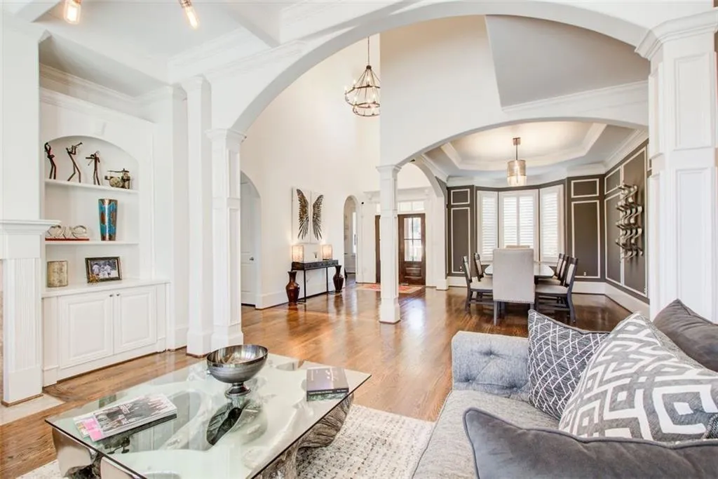 Den with view into dining area
