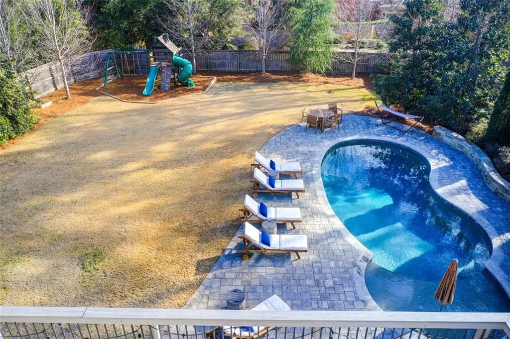 Your view into the backyard from the upper level deck