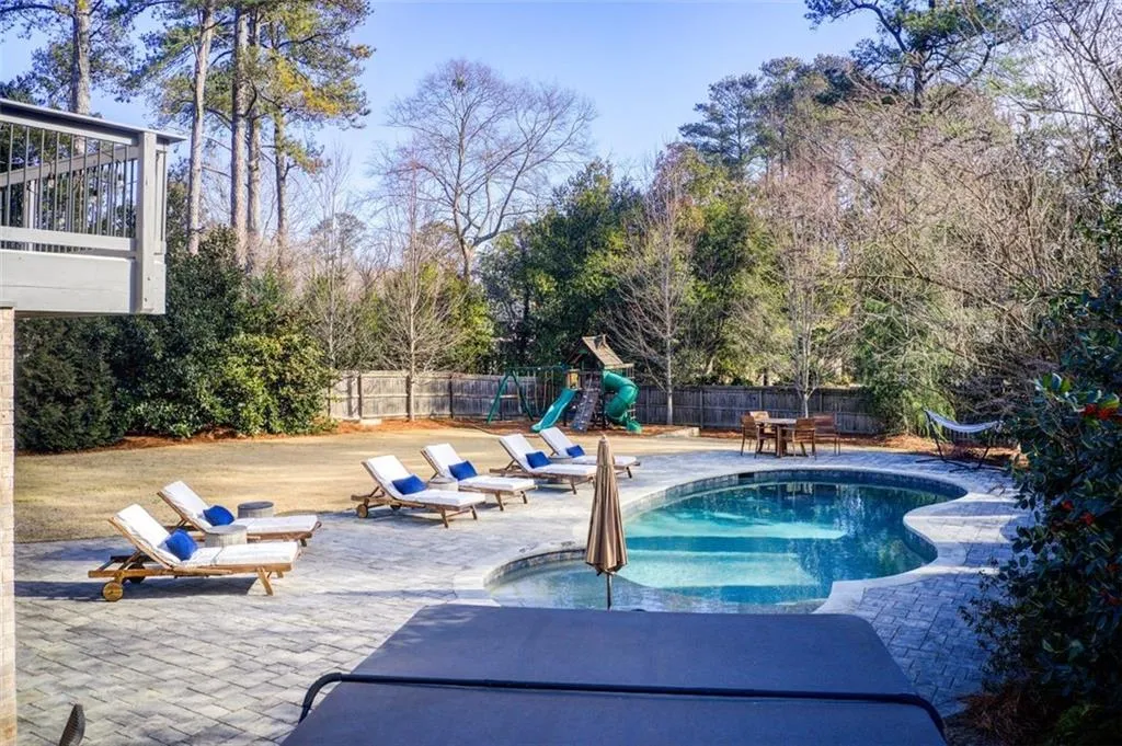 Your pool with plenty of room to play in your fenced in yard