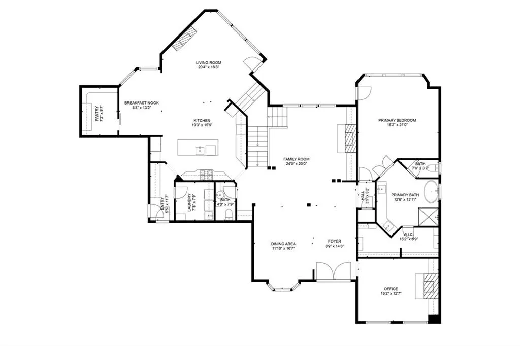 Main level floor plan
