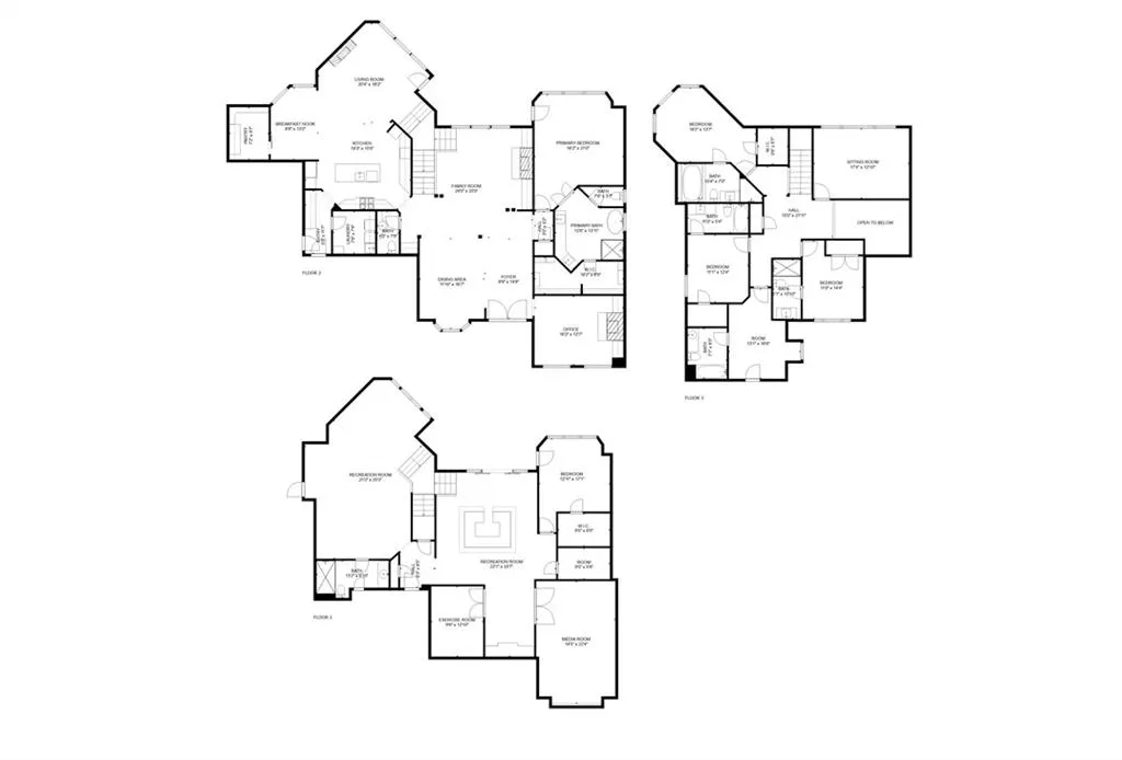 All levels floor plan