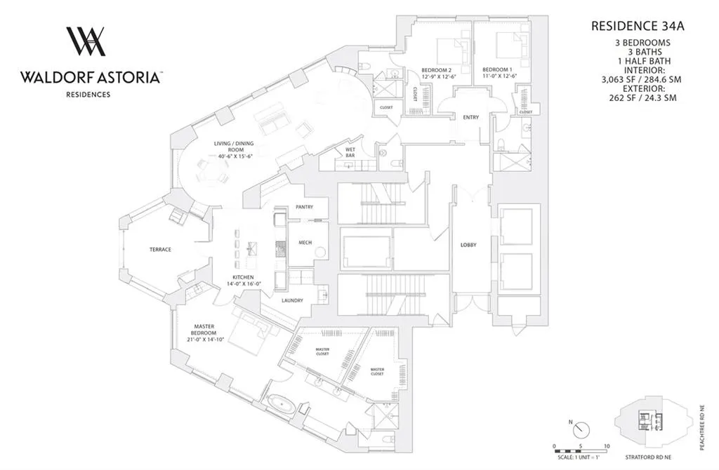 3376 Peachtree Road Ne Unit 34a, Atlanta, Georgia 30326, 3 Bedrooms Bedrooms, ,3 BathroomsBathrooms,Residential,For Sale,3376 Peachtree Road Ne Unit 34a,7628990
