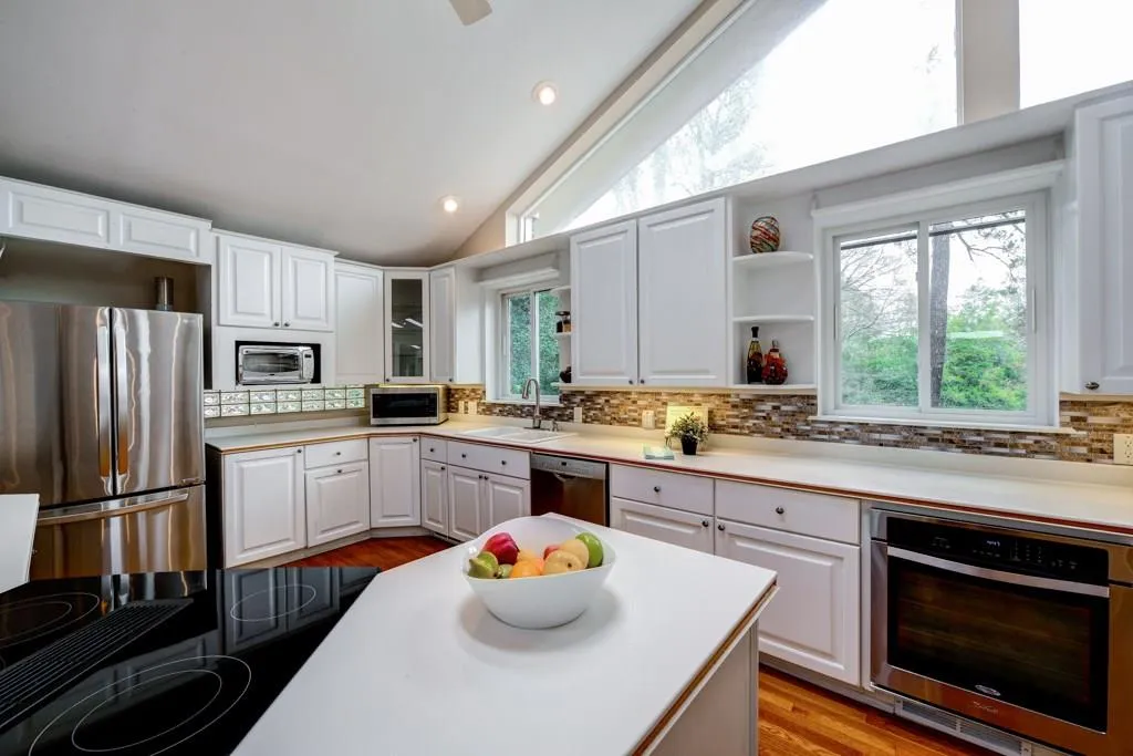 Stainless steel appliances.