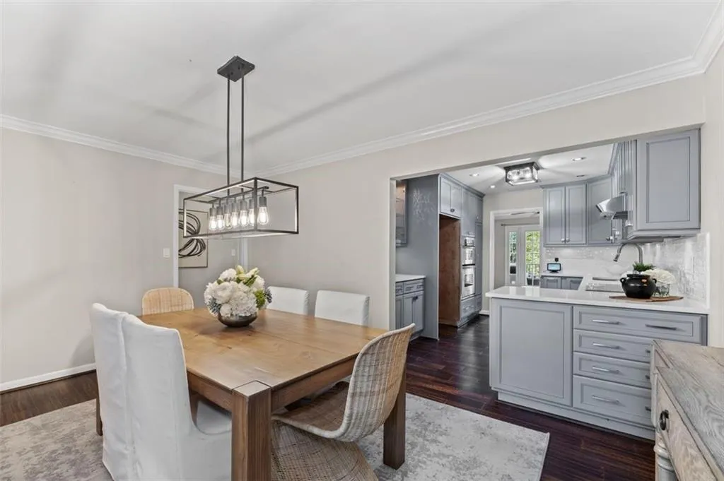 View from dining to kitchen
