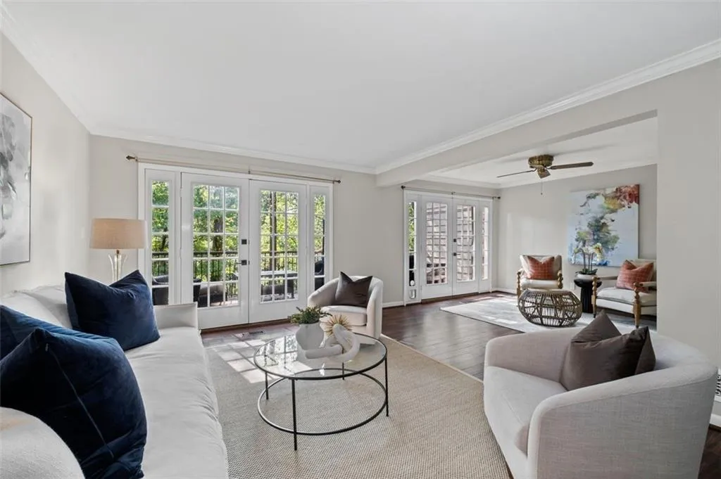 view from hall into living room