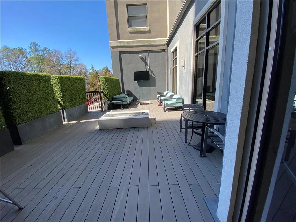 View of wooden terrace
