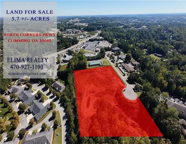 Aerial perspective of suburban area