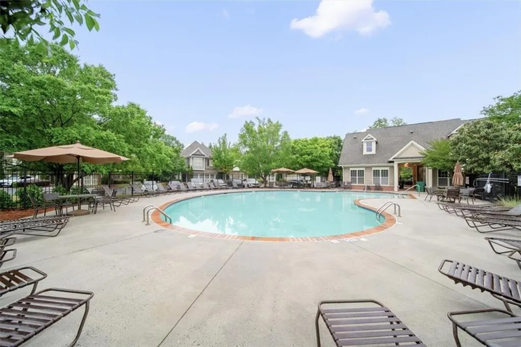View of pool with a patio