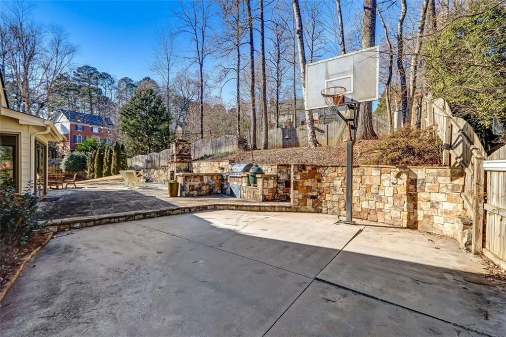 Wonderful area for entertaining or playing basketball