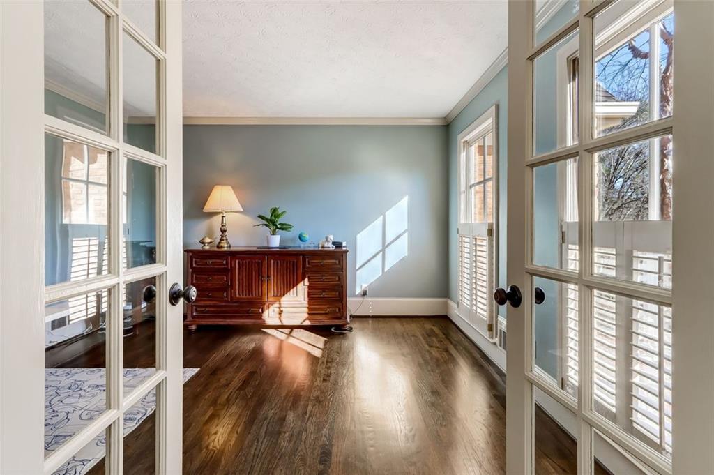 Presently a Home Office, but this flex space is also a 5th Bedroom for Guests