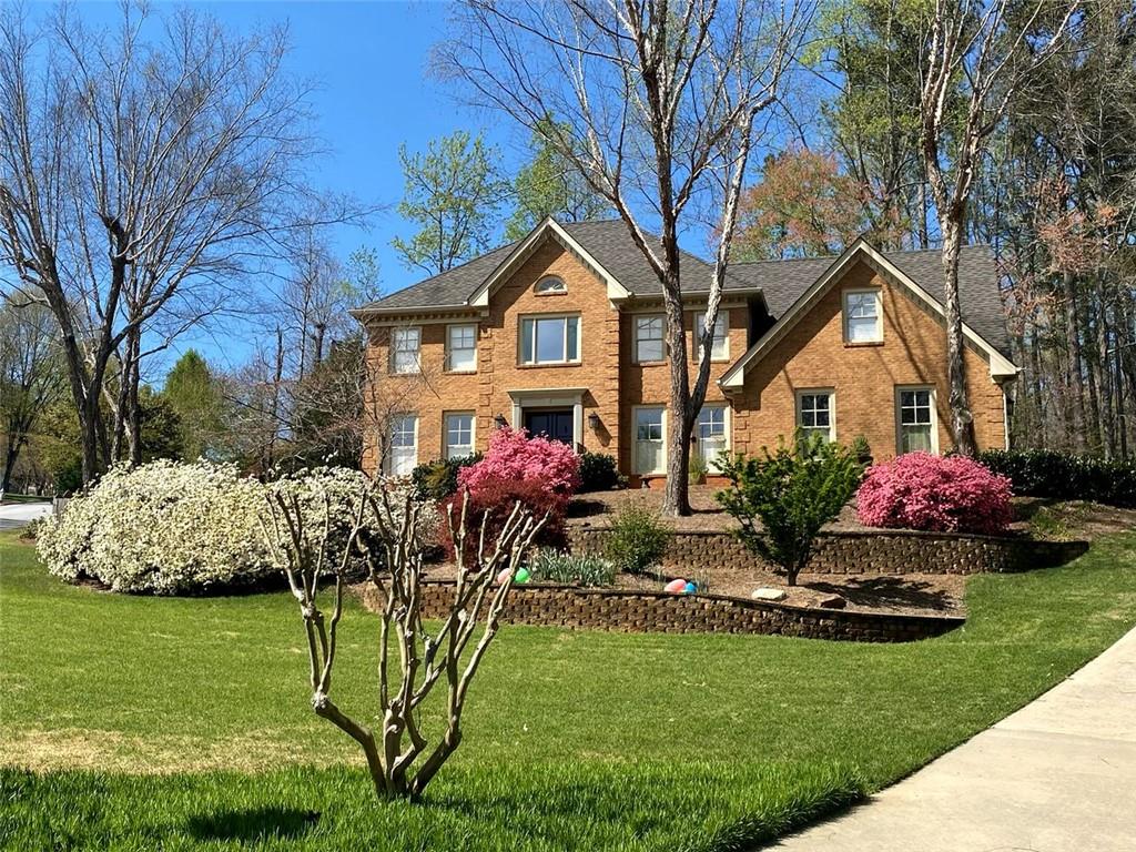 Springtime view of Home