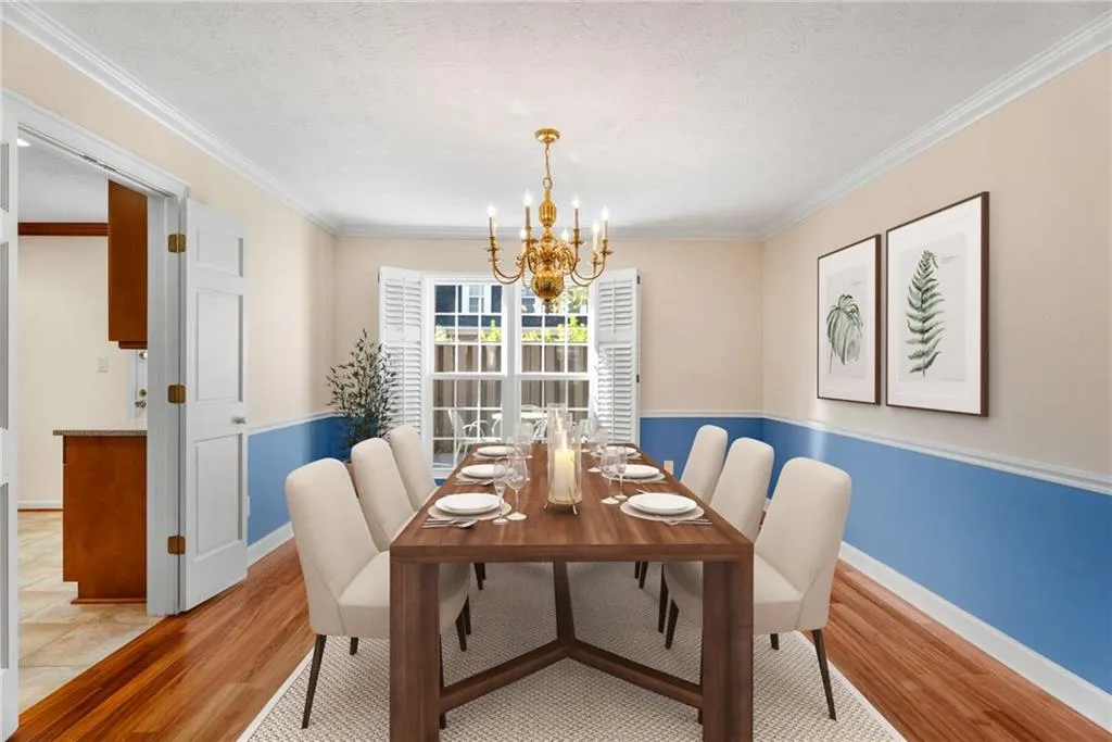 Separate dining room. Virtually staged