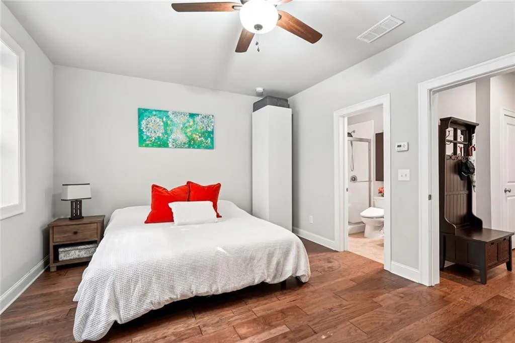 Spacious downstairs bedroom with ensuite bathroom