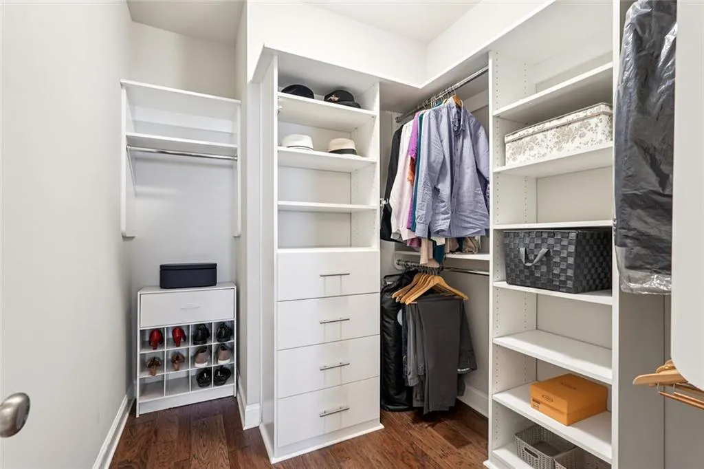 Custom closet in primary suite