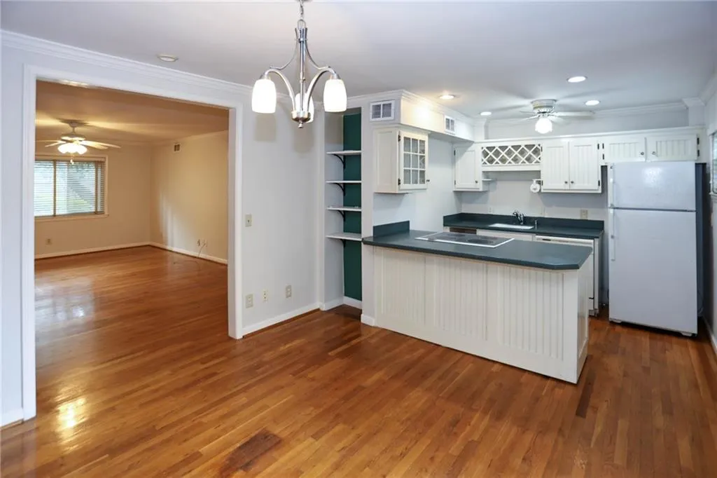 Open Kitchen to the Dining Room with island, wine rack & more!