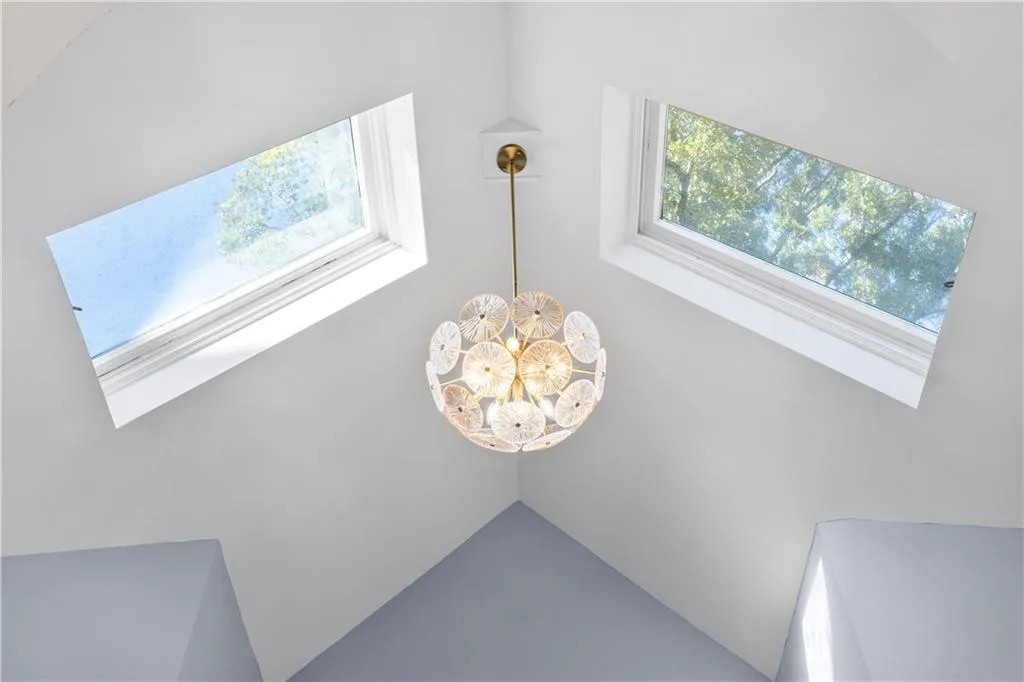 Detailed view of a chandelier