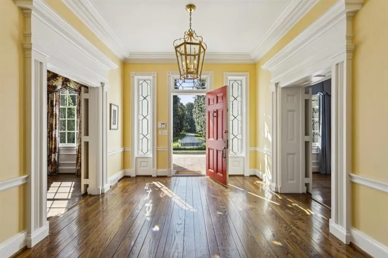 Spacious sunlit entry hall.