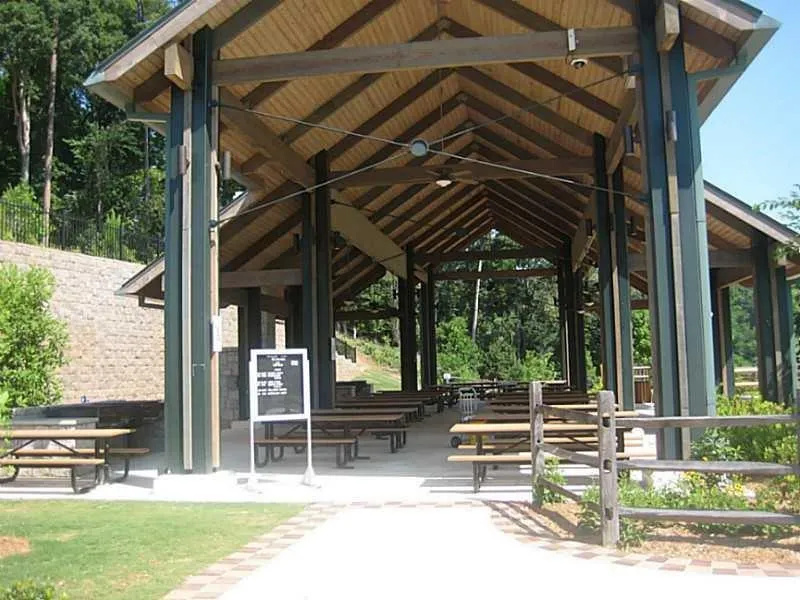 Morgan Falls Park covered picnic area