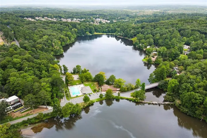 Drone / aerial view of our lakes in Mountain Park